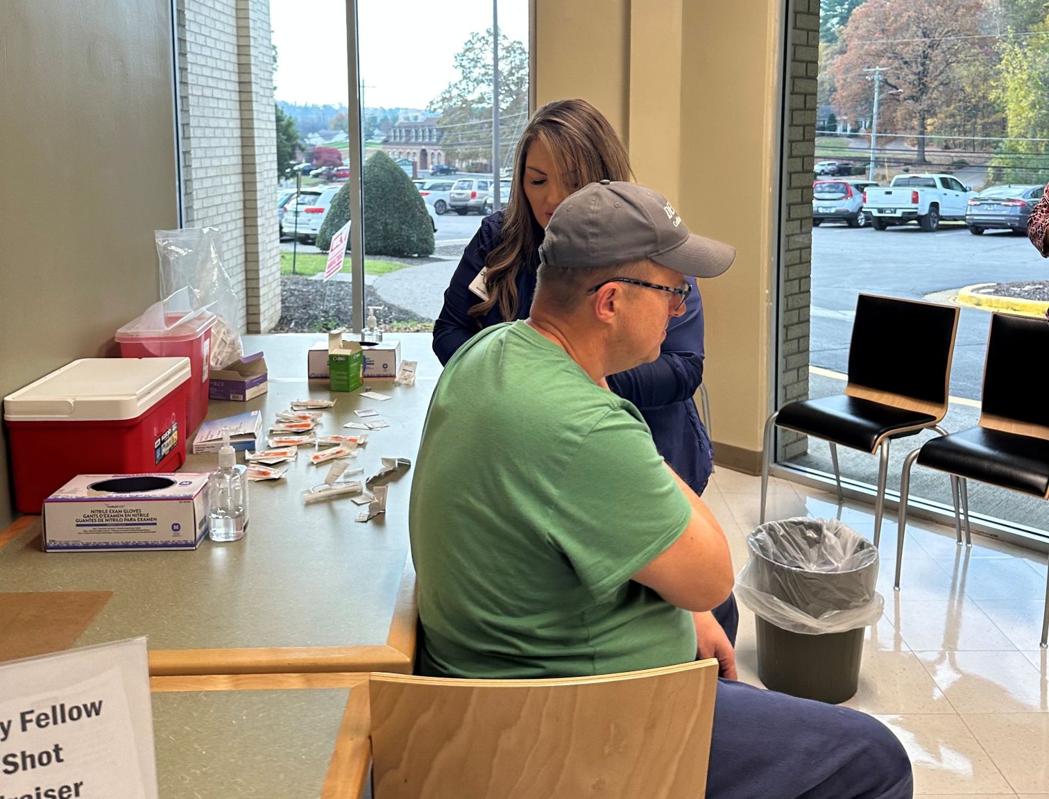 Flu Shot Fundraiser supports Friendly Fellow Club’s Christmas Basket Program