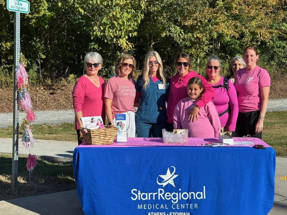 October is Breast Cancer Awareness Month: Starr Regional Medical Center 
and Athens-McMinn Family YMCA Offer Community Activities