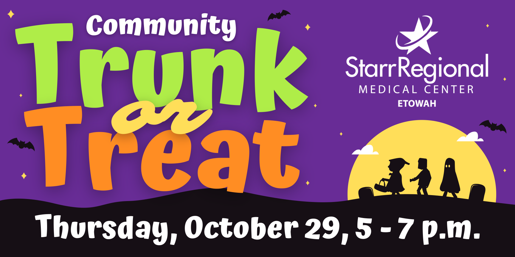 Starr Regional Medical Center to Host Community Halloween Trunk-or-Treat Event