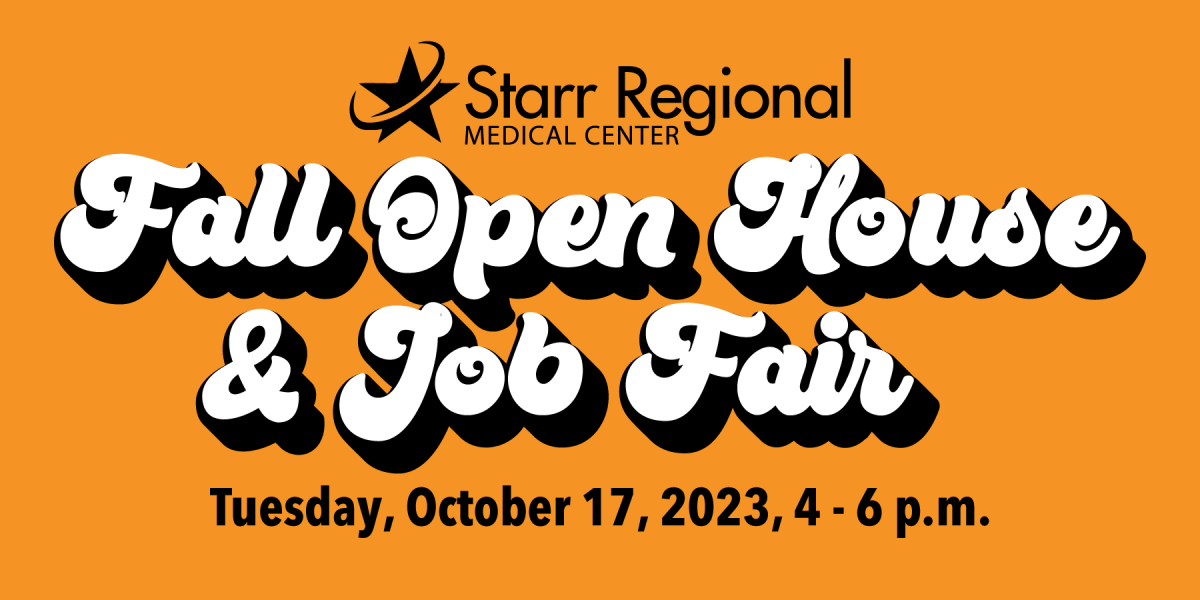 Fall Open House & Job Fair Tuesday, October 17, 2023, 4-6p.m.