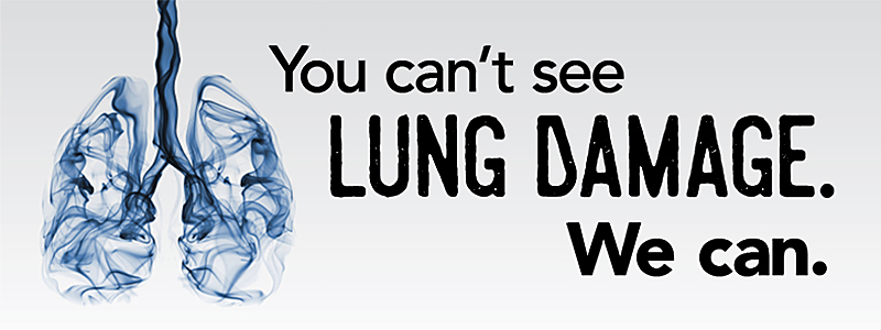 You can't see lung damage